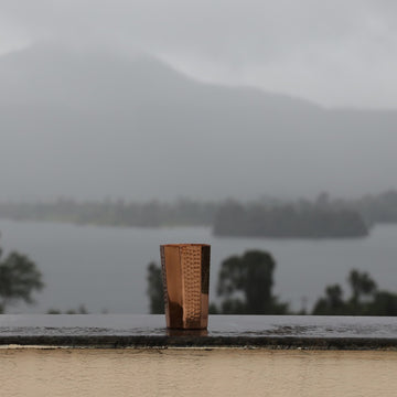 Copper Ashtkone Glass